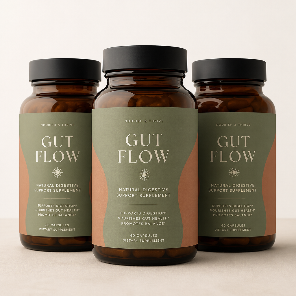 3 bottles of Gut Flow