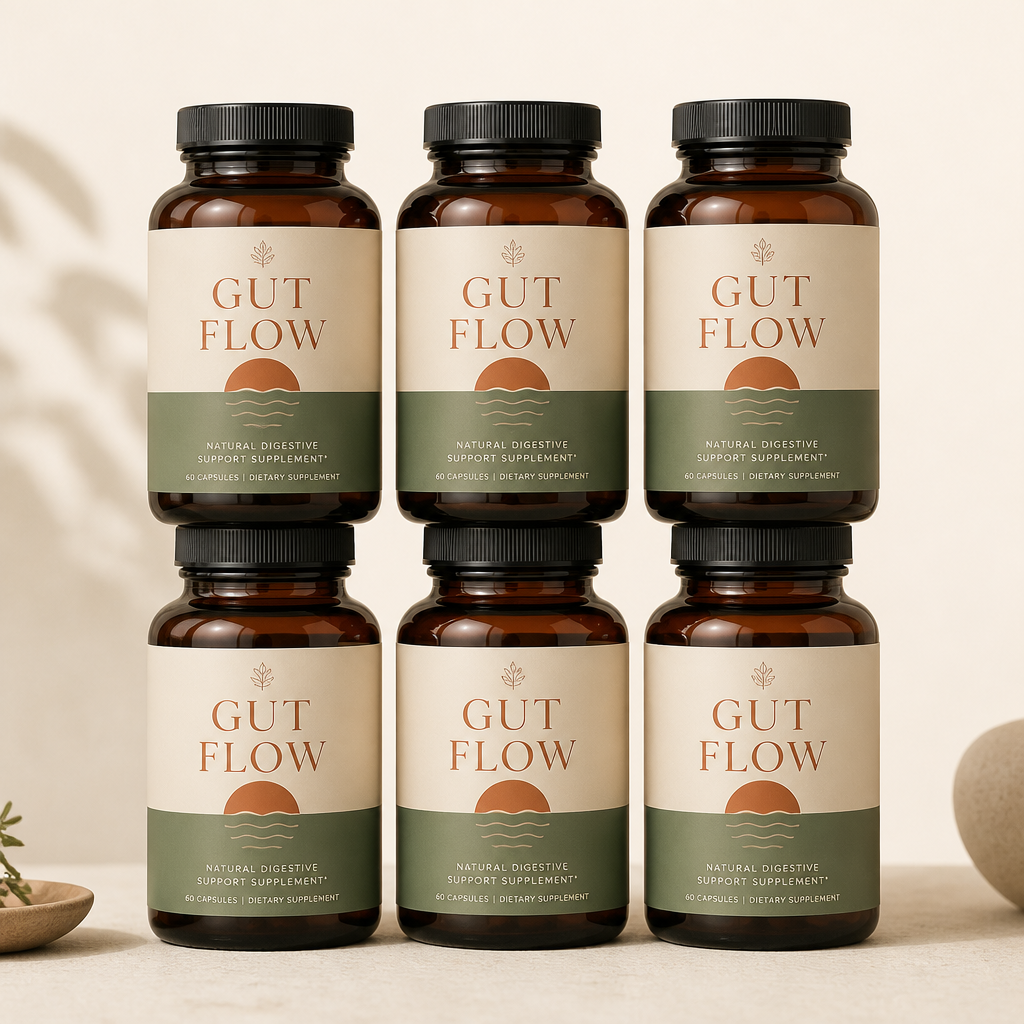 6 bottles of Gut Flow